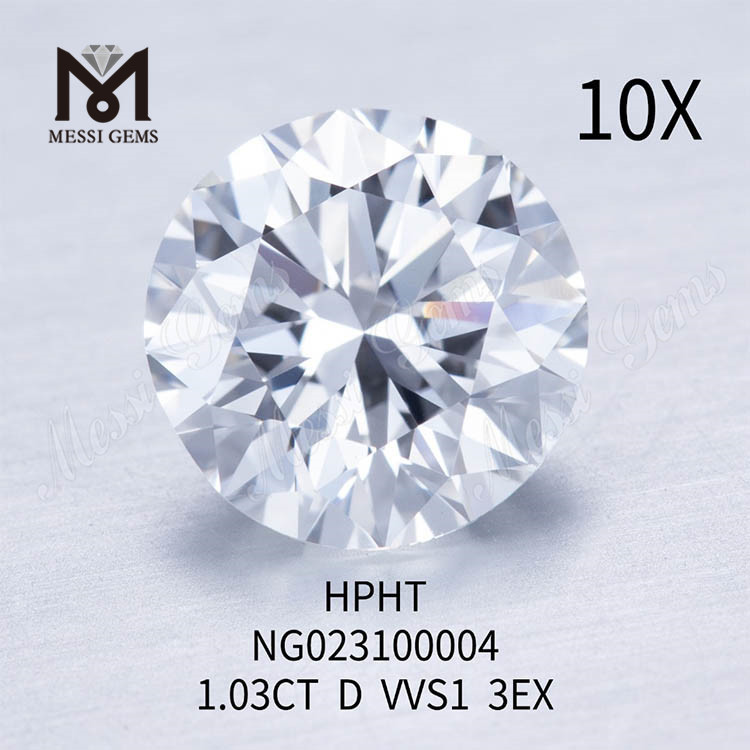 D Color round white 1.03ct VVS1 EX Cut best lab diamonds online