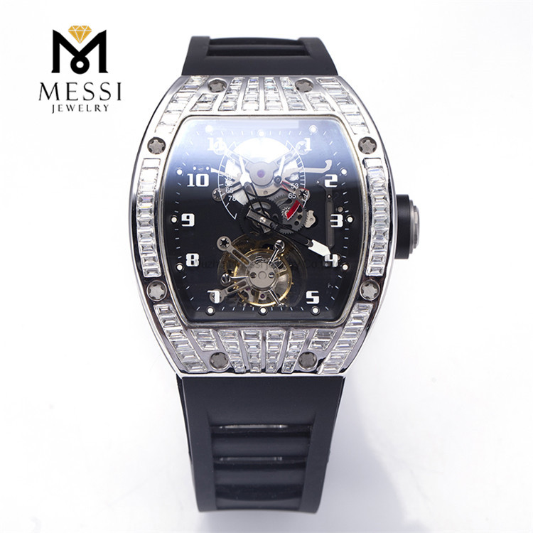 Wholesale Custom Men\'s Watches Iced Out Moissanite Fashion Mens Moissanite Watch
