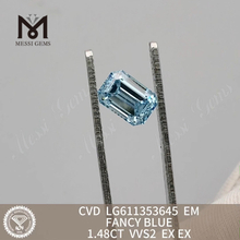 1.48CT VVS2 EM FANCY BLUE CVD diamond online LG611353645丨Messigems 