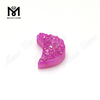 Half Moon Natural Agate Purple Druzy Gemstones from Factory