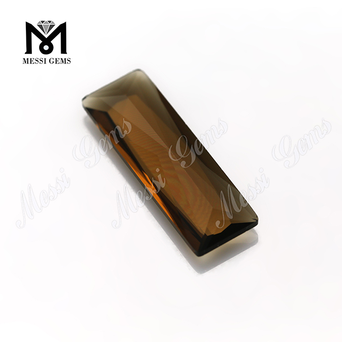 Rectangular Shape Coffee Color Crystal Cheap Glass Stones