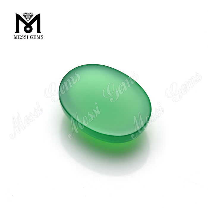 Wholesale oval shape 12*16mm green onyx natural agate for jewelry