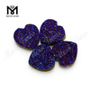 Druzy Stone Heart Shape Amethyst Color Natural Druzy Agate