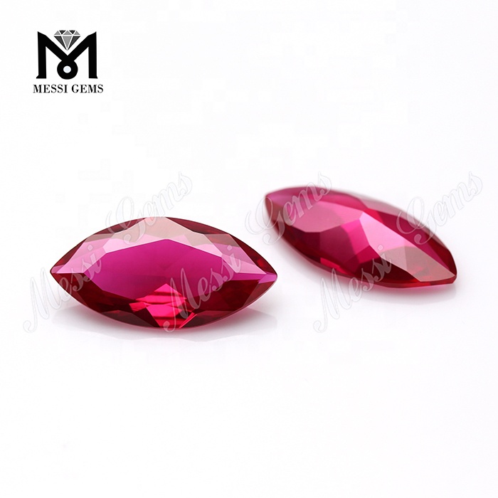 9x18mm faceted gemstones marquise cut blood ruby gems corundum