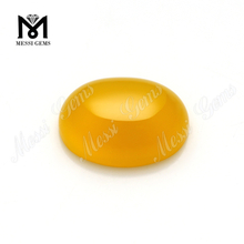 Factory Direct Sell Oval Cabochon Gemstone Yellow Agate Beads