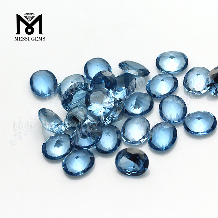 Synthetic 10x12mm oval cut 106# blue spinel stone synthetic spinel gemstones price