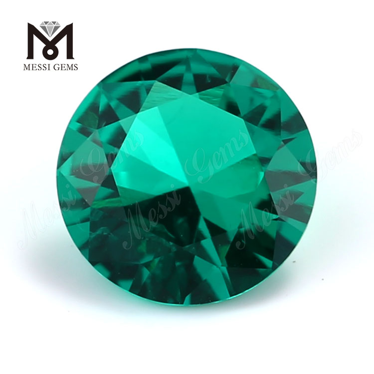 Lab Created Emerald Round Brillianit Cut Colombia Emerald Stone Price