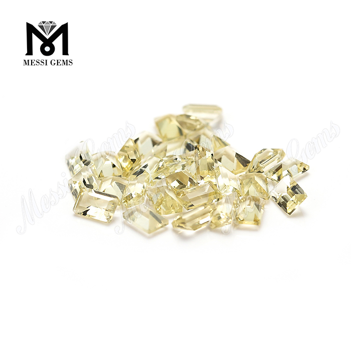 Baguette Cut Crystal Lemon Color Natural Lemon Quartz Gemstones
