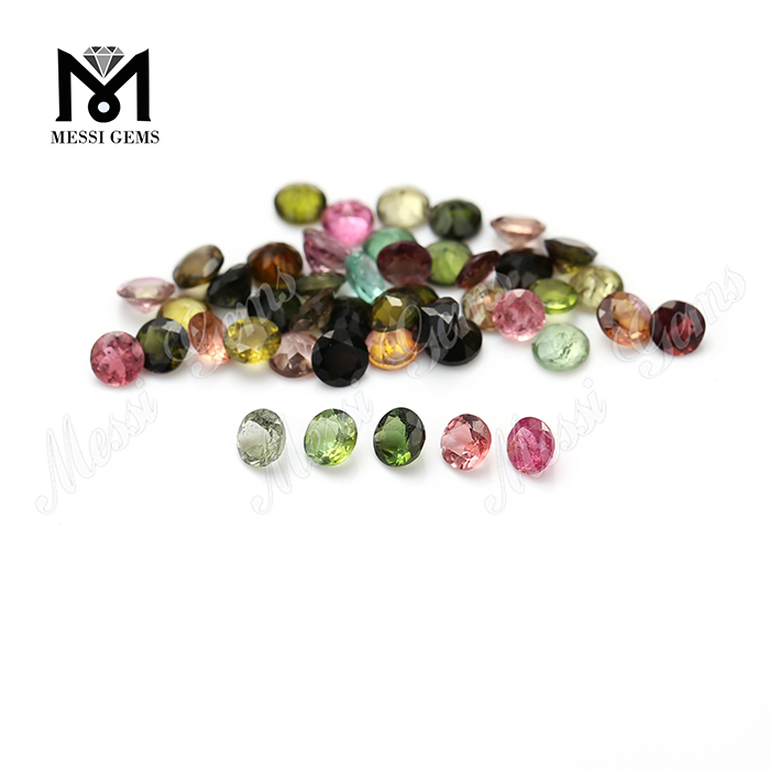 Multi Color Round Brilliant Cut Natural Tourmaline Price