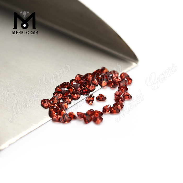 Factory price natural faceted gemstone heart shape garnet stone