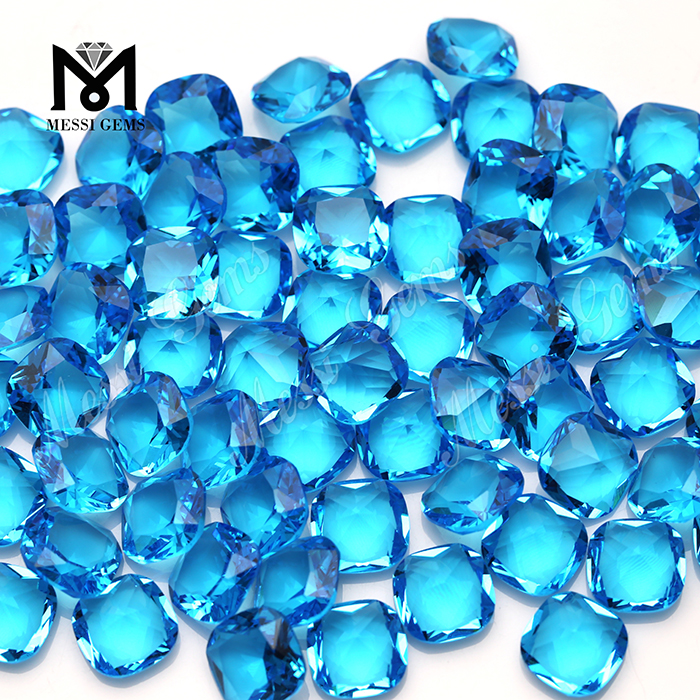 12*12 wholesale synthetic cushion cut glass stone