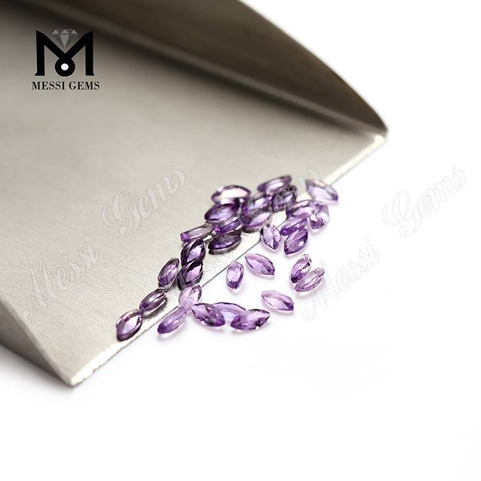 Wholesale natural 5x2.5mm marquise cut loose amethyst gemstone price