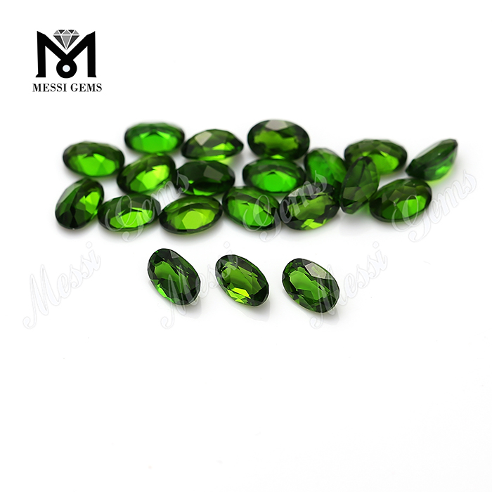 Wholesale Price Eye Clean Quality Oval Shape Natural Diopside Loose Gemstone