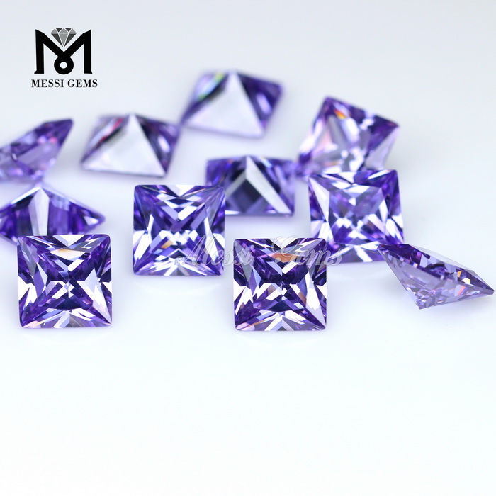 Wuzhou factory price high quality square cut loose stone cubic zirconia