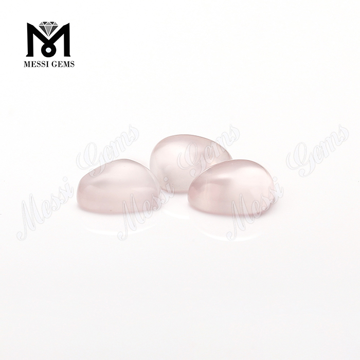 Heart Cabochon Gemstones Natural Loose Rose Quartz Stones