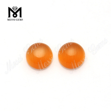 8.0mm orange round cabochon chrysoberyl cat's eye glass gemstone