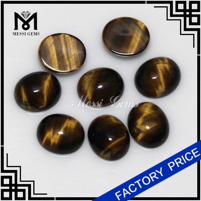 Wholesale Semi Gemstone Stone Oval 10x12 Tiger Eye Stone Price