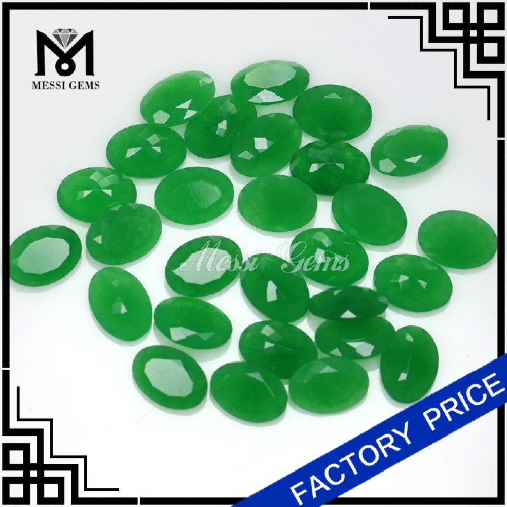 wholesale oval green red jade stone