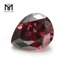 High Quality Machine Cut Pear 6x9 Rhodolite CZ Cubic Zirconia Stone