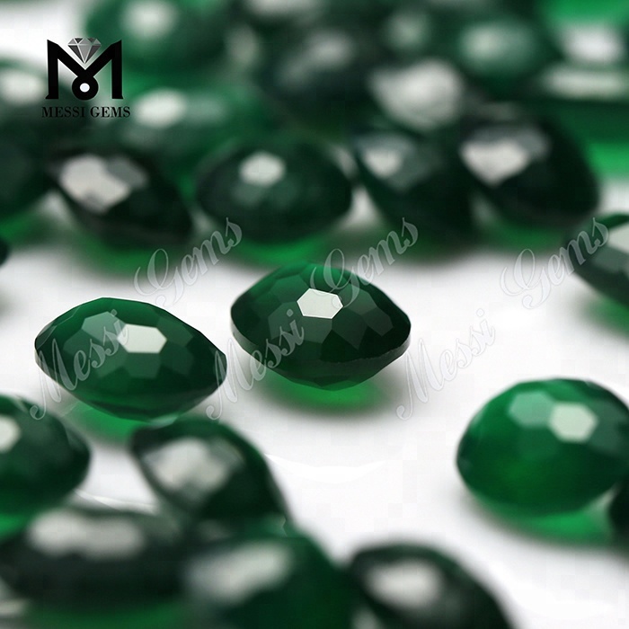 Ovales 8x10 mm Großhandel natürlicher Grünes Achat