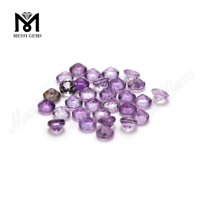 Stock factory price 1.5mm round natural amethyst stone