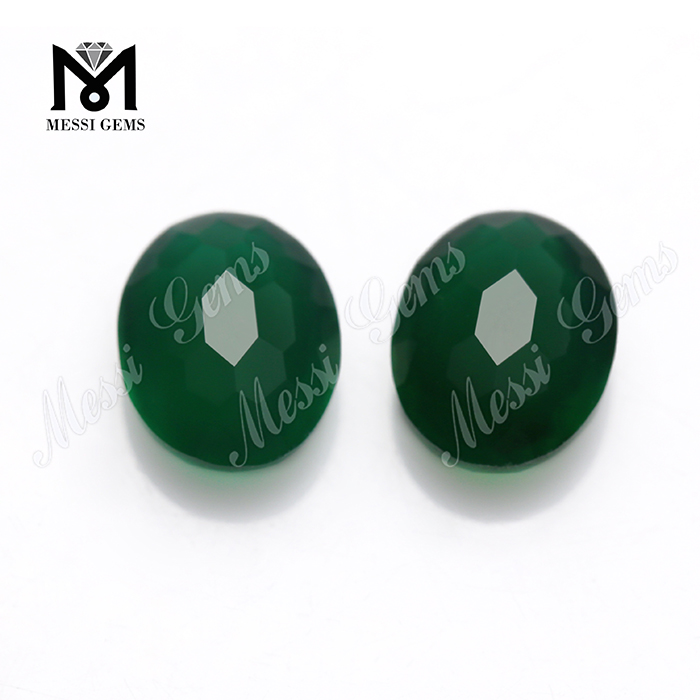 Ovales 8x10 mm Großhandel natürlicher Grünes Achat