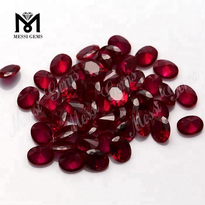 Loose Synthetic Ruby #7 Color Red Corundum Gemstones