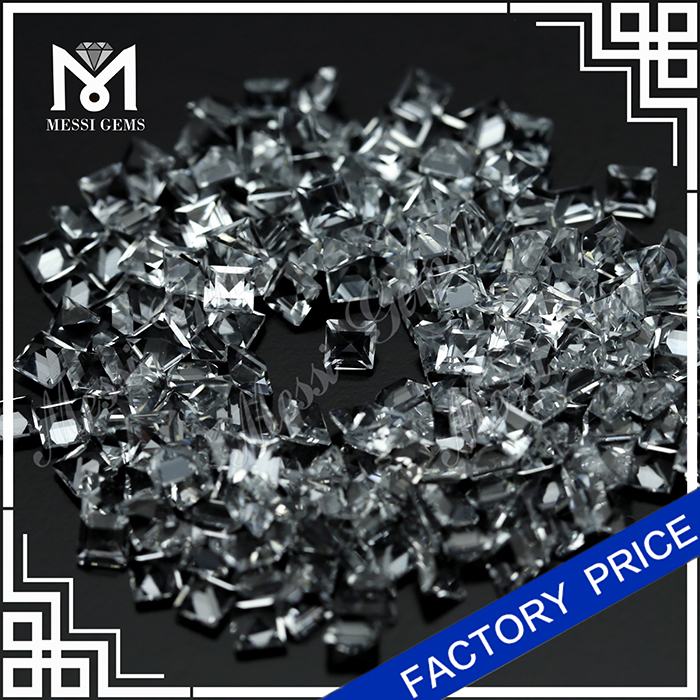 square 2.5 x 2.5 MM loose gemstone white topaz stone