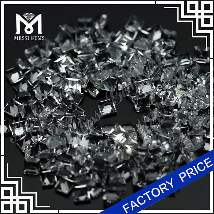 square 2.5 x 2.5 MM loose gemstone white topaz stone