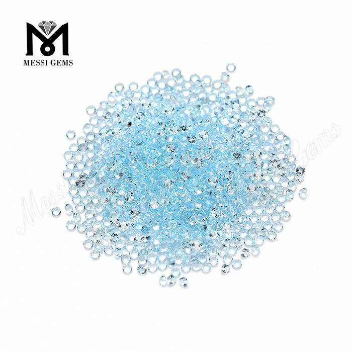 Factory price natural loose topaz stone 2.0mm sky blue topaz gems