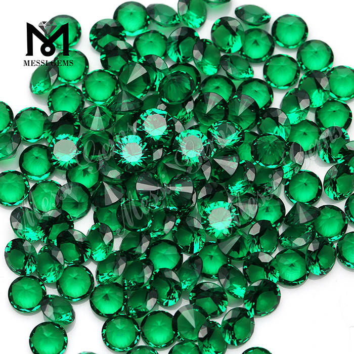 9.0mm loose gems synthetic lab created nano green