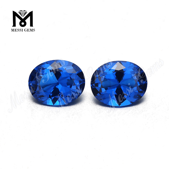 8*10 oval shape sapphire synthetic loose gemstone nano gems