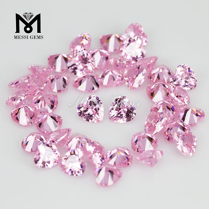 High quality pink heart cutting syn corundum buy ruby gemstone