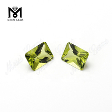 wholesale loose natural octagon 6x8mm peridot gemstone
