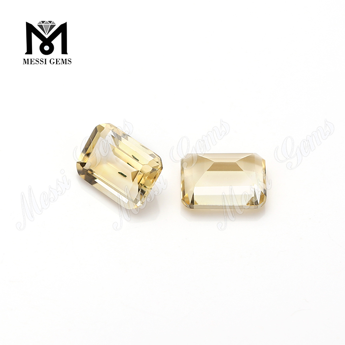 6x8mm emerald cut citrine natural gemstones loose quartz stones