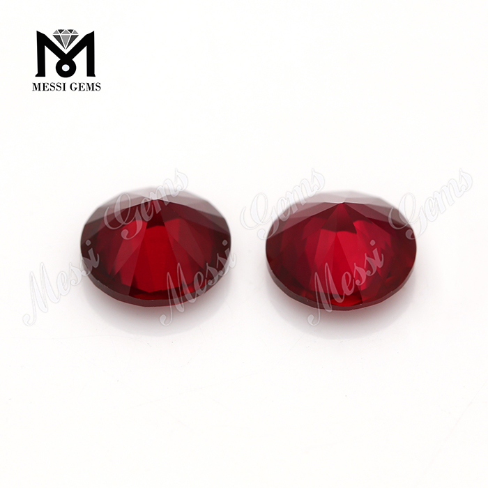 2mm round brilliant cut synthetic ruby stone loose 8# red ruby