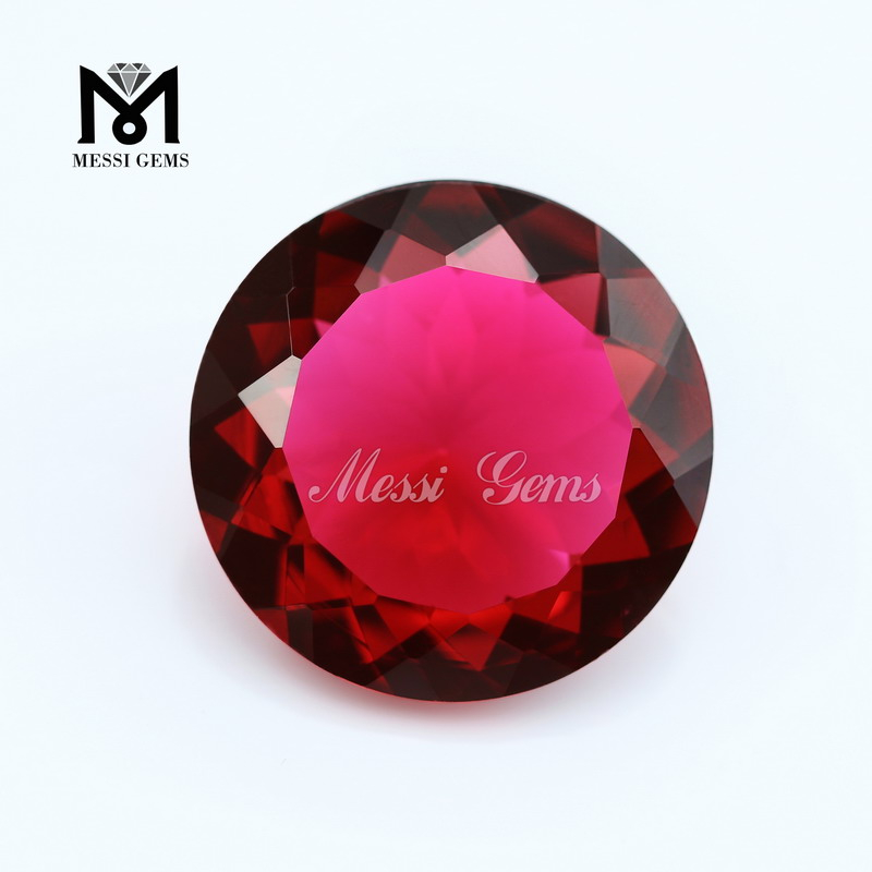 Prezzo di fabbrica Diamond Cut da 8,0 mm Rubellite Crystal Glass pietra