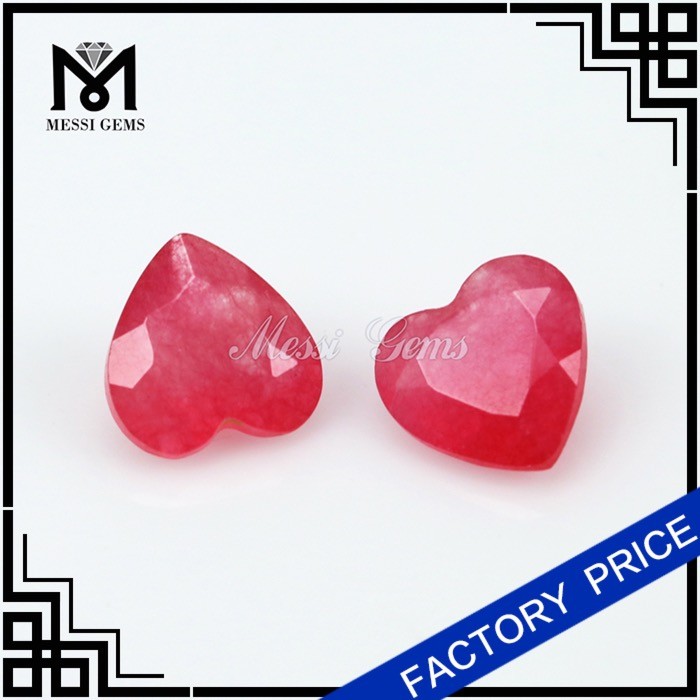 10mm Natural Red Jade Heart Beads – 15" Strand – Loose Gemstones For Jewelry Making