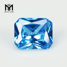 10 x 12 mm emerald cut aquamaria cubic zirconia stones