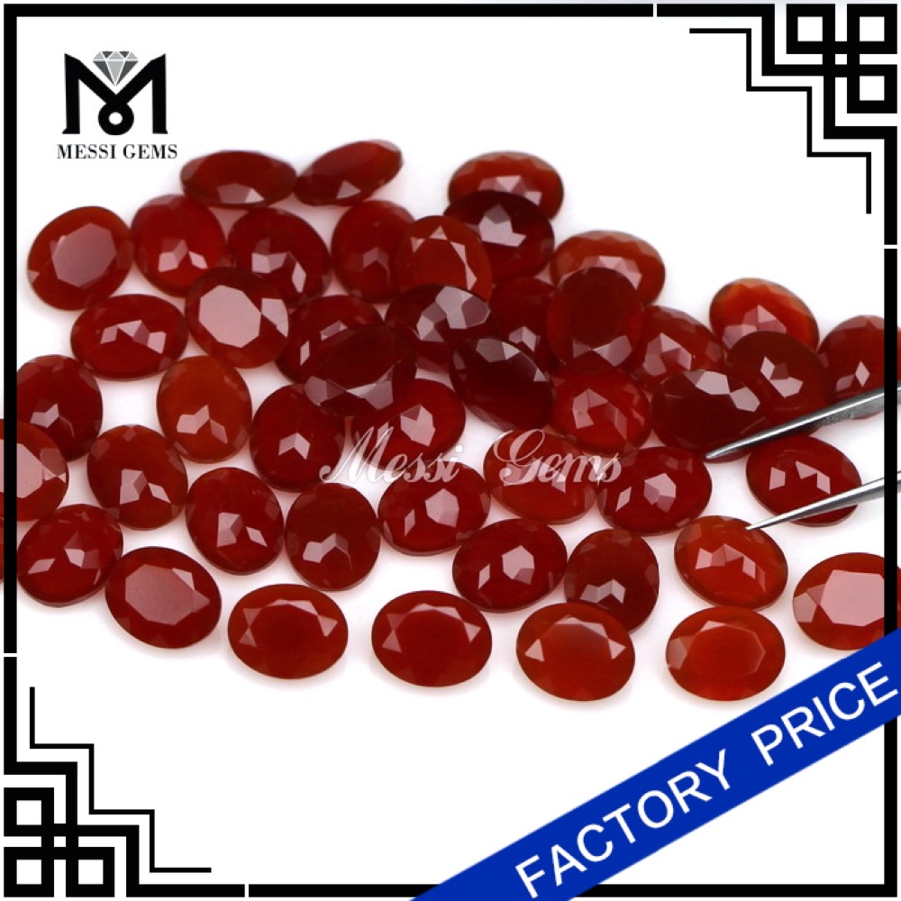 Wholesale Gemstone Agate Beads Oval 8x10 Red Agate Stone