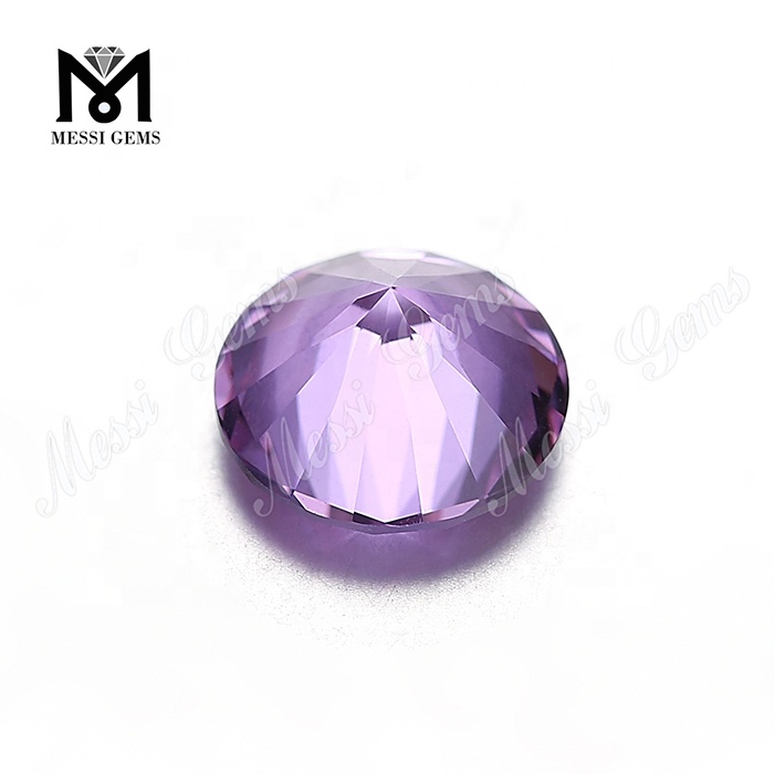Russe ronde brillant cristal synthétique synthétique couleur de couleur change de pierres