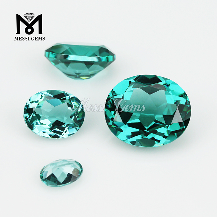 crystal nano emerald russian stone nanosital in faceted oval shape