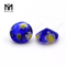 8.0 MM Round blue flower decorative colored glass stone