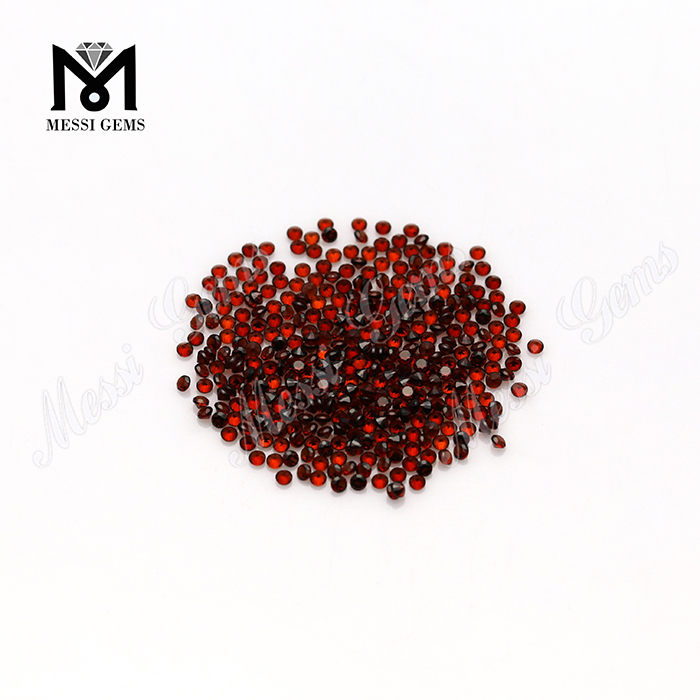 small sizes natural red garnet round cut loose gemstone