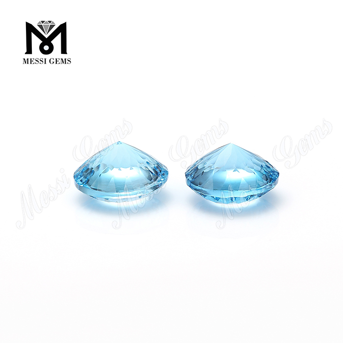 Round 6MM Blue Natural Topaz Gemstone from Messi Gems