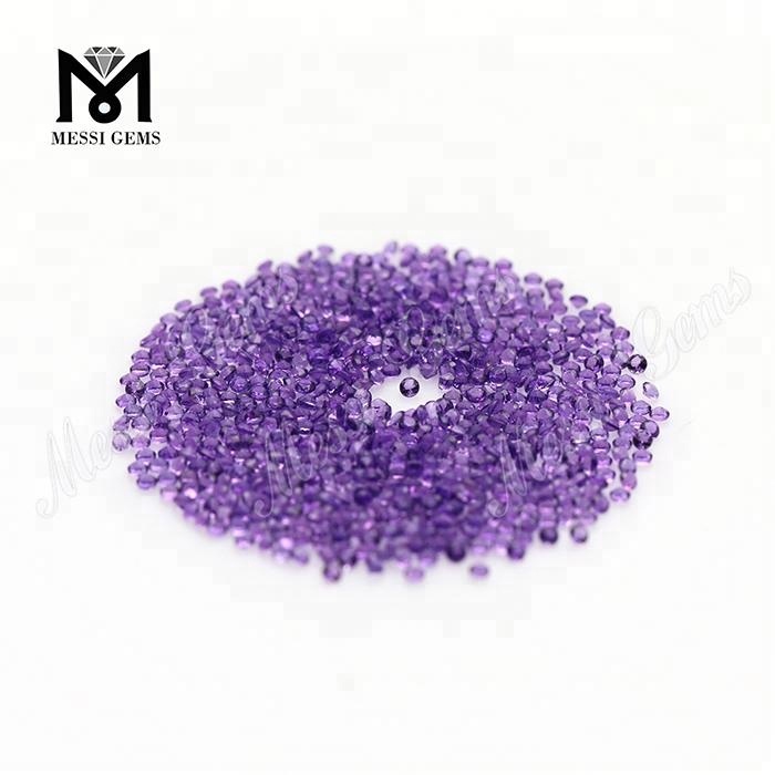 Stock factory price 1.5mm round natural amethyst stone