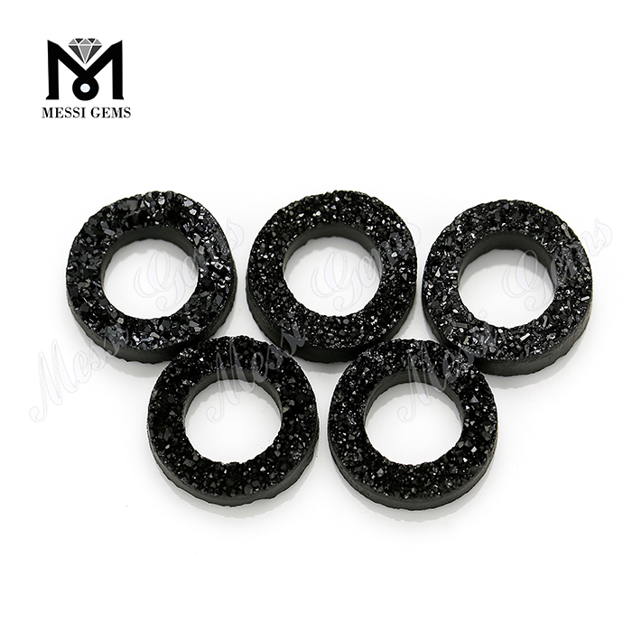 Tyre Shape Druzy Stone Black Druzy Stones Wholesale Price