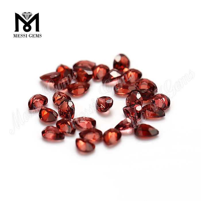 Wuzhou Factory Pear 3*4mm Garnet Natural Stone