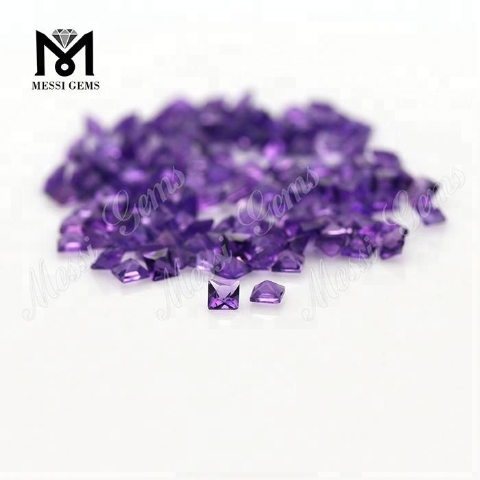 Square 2.5 x 2.5 mm natural amethyst stone