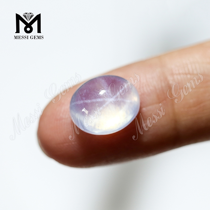 Synthetic 8x10 Oval Cabochon Lab Created White Star Sapphire
